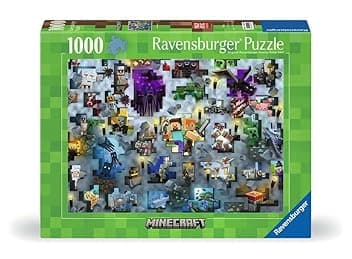 Ravensburger Puzzle 1000 Pezzi, Minecraft Mobs - Puzzle Adulti +14 anni, 70 x 50 cm, Puzzle per Adulti Minecraft, Idee Regalo Minecraft The Forest Stewardship Council