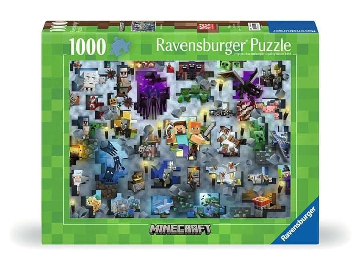Ravensburger Puzzle 1000 Pezzi, Minecraft Mobs - Puzzle Adulti +14 anni, 70 x 50 cm, Puzzle per Adulti Minecraft, Idee Regalo Minecraft The Forest Stewardship Council