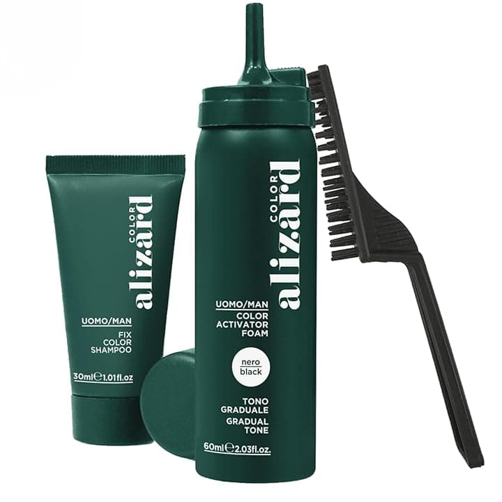 Vivipharma Alizard Color Schiuma Colorante graduale Nero, 60ml