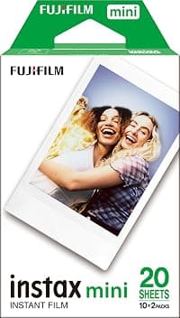 Fujifilm 16386016 Instax Mini Film Pellicola Istantanea per Fotocamere Instax Mini, Formato 46x62 mm, Confezione da 20 Foto
