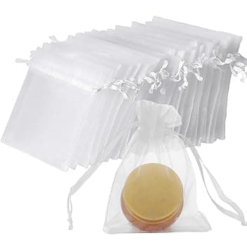 vaolmlop vaolmlop Organzasäckchen 100 Sacchetti In Organza, 7 X 9 cm, Sacchetto Regalo In Organza,Bomboniere, Sacchetti Di Lavanda,Bomboniere Nuziali