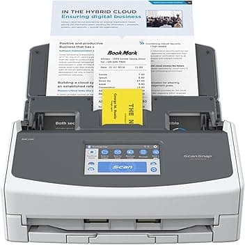 ScanSnap iX1600 Bianca - Scanner documenti per ufficio - ADF Scanner Fronte Retro Duplex - A4, Touchscreen, Wi-Fi, USB3.2