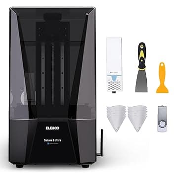 ELEGOO Saturn 3 Ultra – Stampante 3D MSLA 12K con display LCD monocromatico da 10 pollici, pellicola di rilascio ACF, sorgente luminosa COB, trasmissione Wi-Fi, dimensioni 218,88 x 122,88 x 260 mm