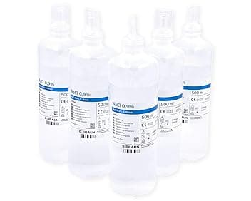 5 flaconi soluzione fisiologica NaCl 0,9% 500 ml sodiocloruro sodio cloruro