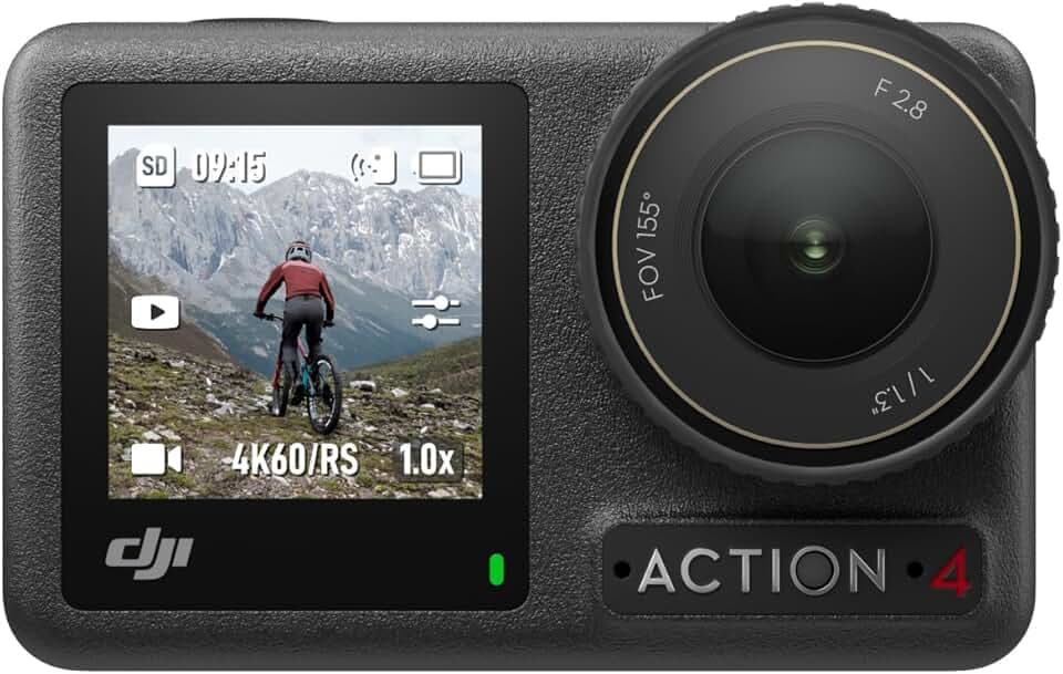 DJI Osmo Action 4 Combo Standard cam impermeabile 4K/120fps con sensore 1/1.3”, incredibili immagini con scarsa illuminazione, prestazioni cromatiche a 10 bit e D-Log M, batteria da 1770 mAh