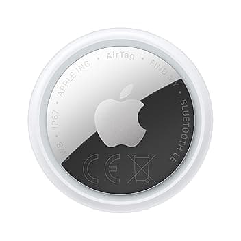 Apple AirTag (seconda generazione): utile per localizzare portachiavi, portafogli e molto altro; funziona emettendo un suono; si configura con un semplice tap da iPhone o iPad