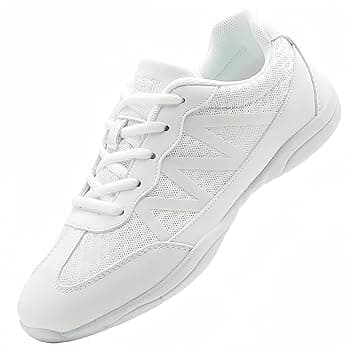 Scarpe da Cheerleading Cheerleader Donna Scarpe Allenamento Cheer Varsity Ginnastica Bianche Bambino Jazz Yoga per Ragazze da Ballo per attività all'Aria Aperta con Lacci