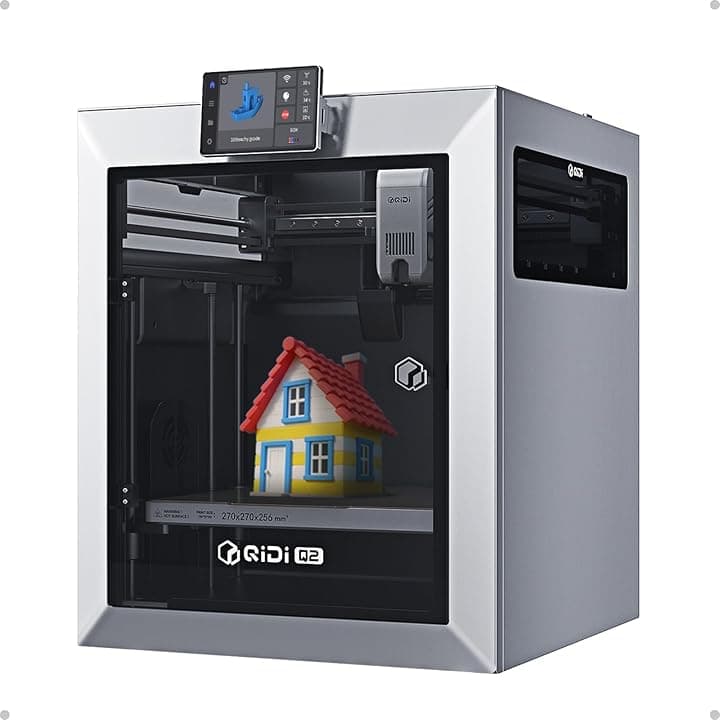 QIDI Q2 Stampanti 3D, Stampante FDM Chiusa, 65°C Riscaldamento della Camera, 600 mm/s, 3 in 1 Filtraggio, AI Fotocamera, Auto-calibrazione & Auto-livellamento, Volume di Costruzione 270x270x256mm