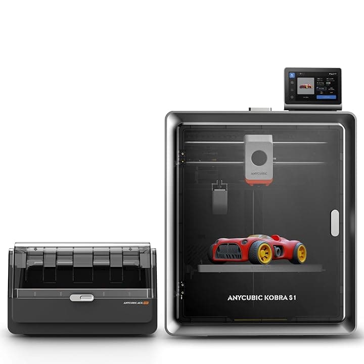 ANYCUBIC Kobra S1 Combo Stampante 3D, Asciugatura e Stampa in Uno, 600 mm/s ad Alta Velocità, Stampa mUlticolore per Tutti i Principali Filamenti, Dimensioni di Stampa 250 x 250 x250 mm
