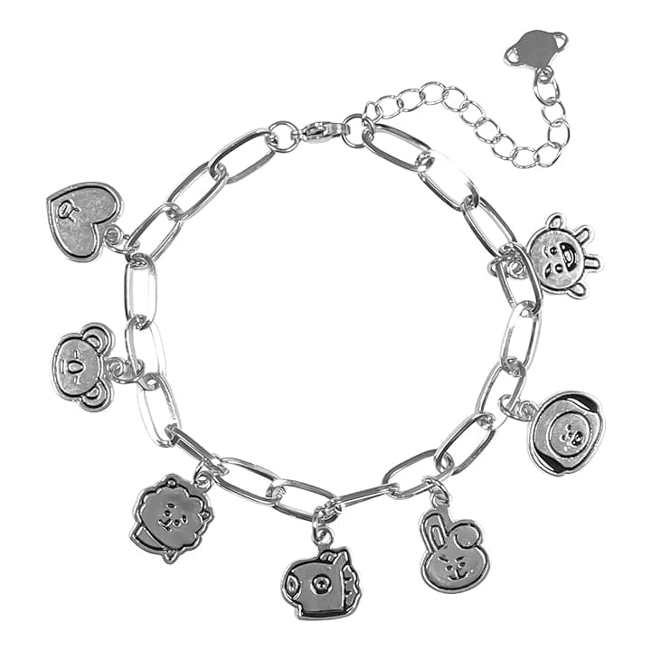 PQKL-party Braccialetto BTS, Kpop Braccialetti, Signora Bracciale, Adolescenti Anime Cartoon Bracciale, Donna Bracciales BTS, Bracciales Regolabile Regalo di Compleanno