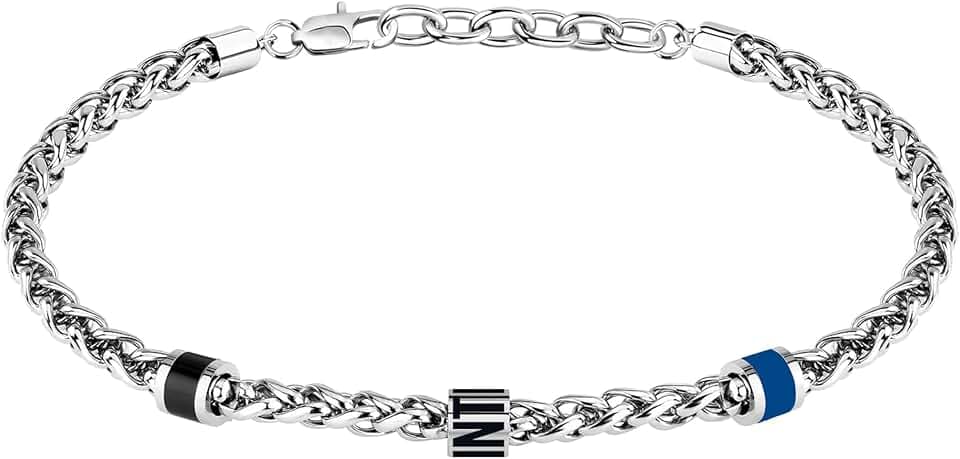 Clondo Bracciale Uomo Donna Inter in Acciaio – Collezione Ufficiale Calcio – Accessorio Elegante e Sportivo con Logo – Idea Regalo per Tifosi – Vari Modelli Disponibili