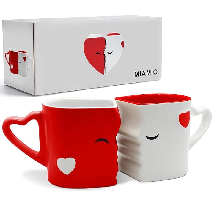 MIAMIO β Set di tazze da caffΓ¨ in ceramica baci (rosso)