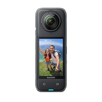 Insta360 X4 - Action Cam 360° 8K Impermeabile, Video Grandangolari in 4K, Effetto selfie stick invisibile. Protezioni Lenti Rimovibili, Autonomia Batteria 135 min, Editing IA, Stabilizzazione, Sport