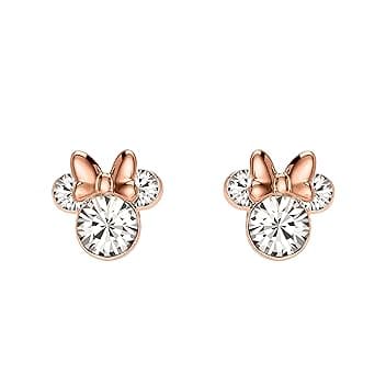 Disney Minnie Mouse Orecchini a perno in cristallo placcato argento (più colori disponibili)