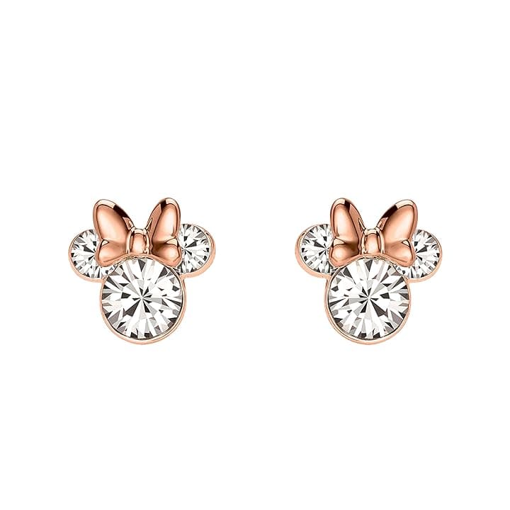 Disney Minnie Mouse Orecchini a perno in cristallo placcato argento (più colori disponibili)