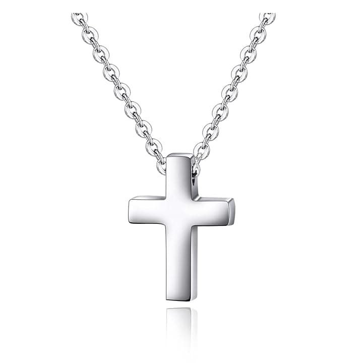 Xianli Wang Piccolo Semplice Croce Ciondolo Per Bambini Bambini Ragazzi Ragazze Donne Acciaio Inossidabile Bambino Collana Cristiano Battesimo Natale Preghiera Pasqua Fede Conferma Compleanno Regalo