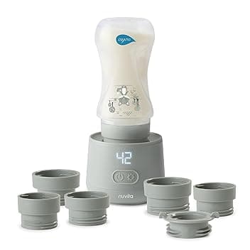 Nuvita Scaldabiberon Portatile Universale Nuvita 1162 Warm’n’Go con USB - Riscaldamento Rapido, 4 Impostazioni di Temperatura, Facile da trasportare con Chiusura Ermetica, Scalda fino a 8 Biberon