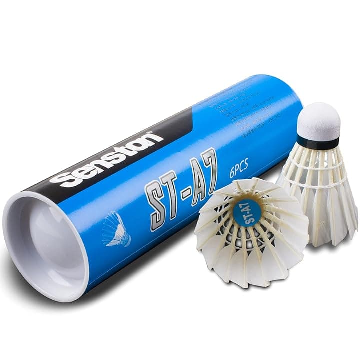 Senston 6 Pezzi volani da Badminton durabilità Palla da Badminton Piume D'Anatra Allenamento Badminton (Tubo da 6)