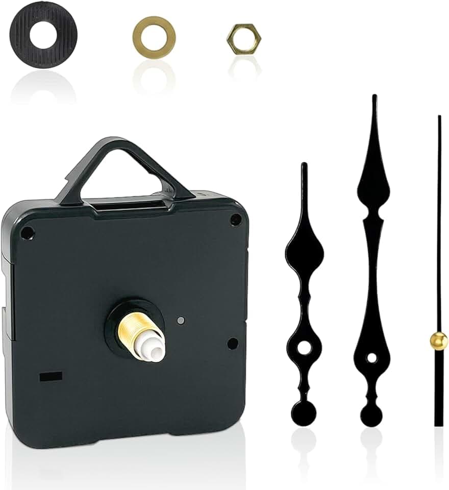 Meccanismo Orologio da Parete, Set Completo di Lancette per DIY, Facile Installazione