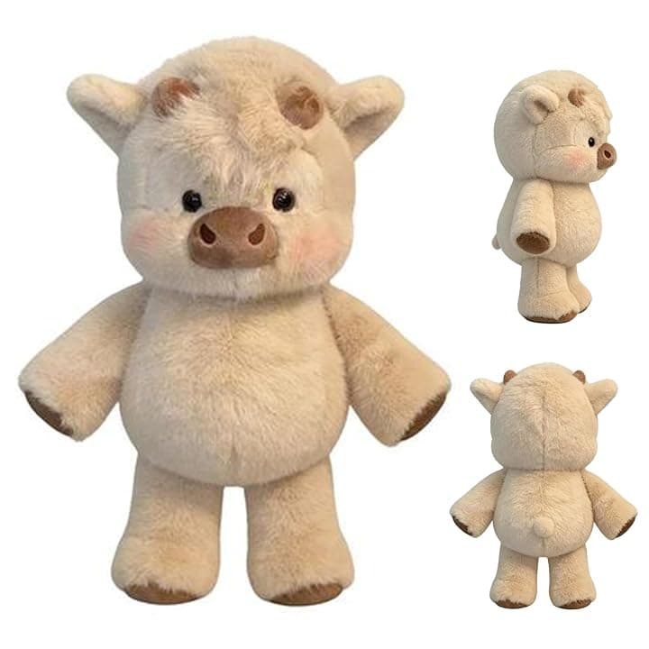 Peluche Muccas Che Corre, 45CM Peluche Di Muccas Delle Highlands, Adorabile Morbido Mucce Peluches Che Corre Pelosa Animale, Alleviare Stress Animale Bambola Bovini Delle Highlands Peluches Cuscini