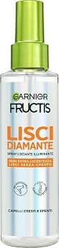 Garnier Fructis Spray Lisciante, Per Capelli Indisciplinati, Capelli Luminosi e Lisci, Protezione Dall'Umidità e Dal Calore, Senza Effetto Crespo, Fructis Diamond Sleek, 150 ml