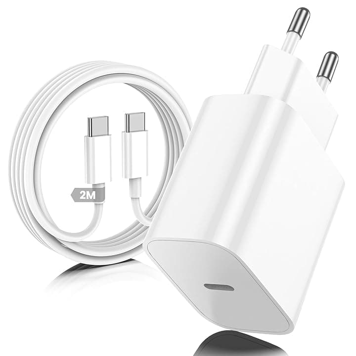 Caricatore USB C,USB-C a C da 2M,Caricabatterie Rapido Batterie di Per Apple iPhone 17/16/15/Plus/Air/Pro/Max,Per Galaxy S25/S24,Per iPad/Pro/Min,Tipo C Cavetto Ricarica Charger Adattatore