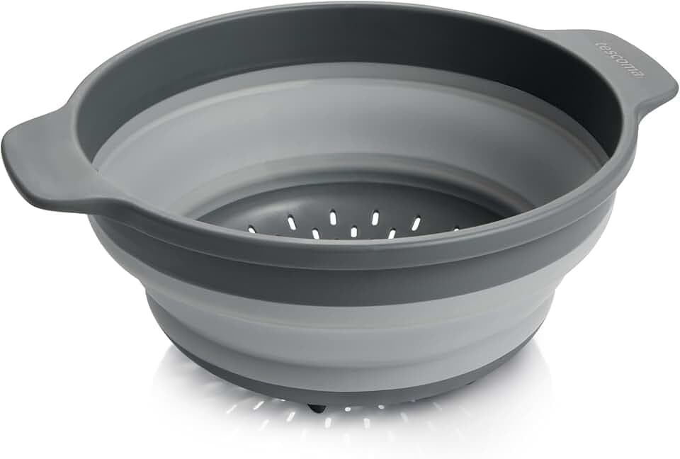 Tescoma 428540 Scolatutto scolapasta Pieghevole ø 24 cm, Linea GrandCHEF