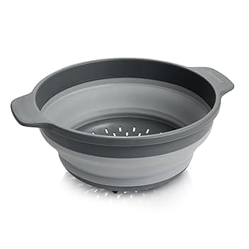 Tescoma 428540 Scolatutto scolapasta Pieghevole ø 24 cm, Linea GrandCHEF