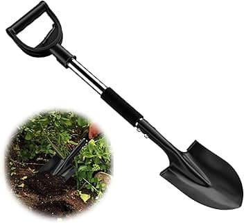 Vanga a Punta, 78cm Pala a Vanga in Acciaio con Impugnatura a D per Terreni duri e Sassosi - Adatta per Lo Scavo di Giardinaggio in Campeggio/Argento