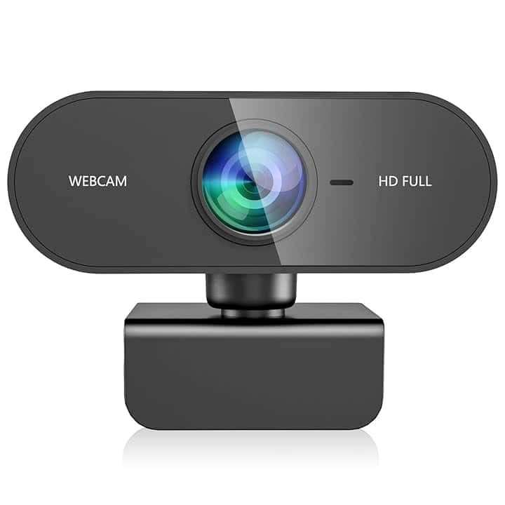 Webcam pc con Microfono, Web Cam Full hd 1080P 30fps usb pc Camera, Rotazione di 360 Gradi Plug & Play Web Camera per Windows Macos Linux Zoom Streaming Youtube Skype Gaming Video