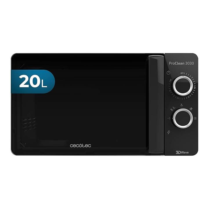 Cecotec Forno a Microonde ProClean 3030 da 20 Litri, 700 W, Rivestimento Ready2Clean, 6 livelli di funzionamento, Timer 30 min, Modalità scongelamento, Colore nero