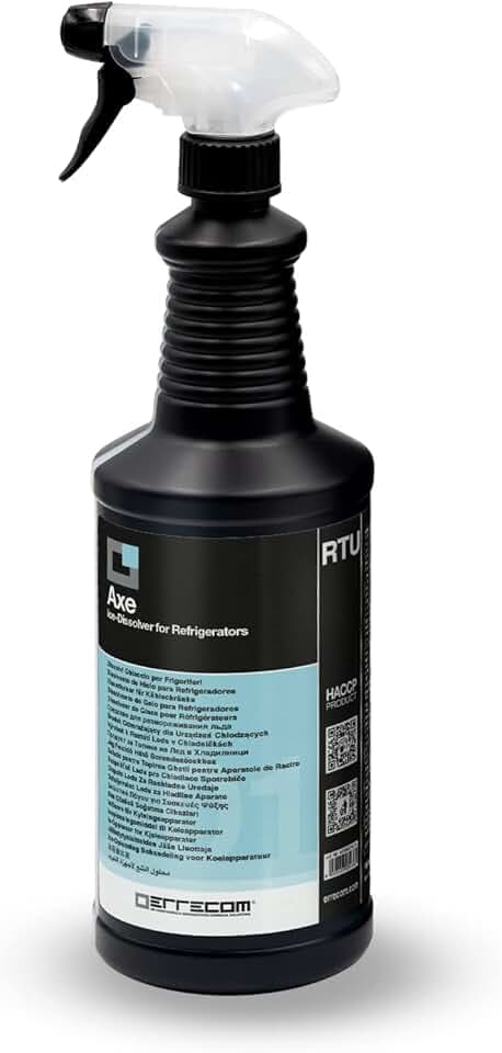 ERRECOM Axe, Pulitore Deghiacciante e Sbrinatore per Freezer e Frigoriferi, flacone da 1 L