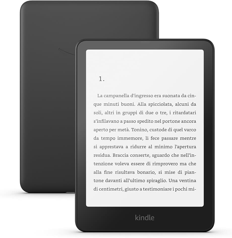 Amazon Kindle Paperwhite (Ultimo modello) - Il nostro Kindle più veloce di sempre, nuovo schermo antiriflesso, la batteria dura settimane - 16 GB - Con pubblicità - Nero