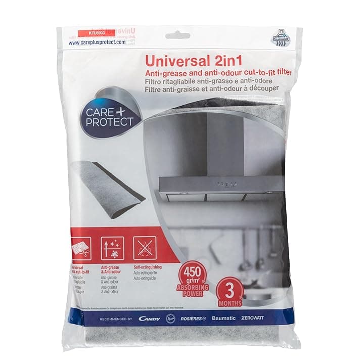 CARE+PROTECT Filtro Universale Ritagliabile 2in1 Anti-Grasso e Anti-Odore