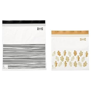 Ikea, Sacchetti richiudibili Istad, 1 confezione da 50 pezzi, 25 da 1,2 litri e 25 da 2,5 l, per freezer, qualità alimentare, colore viola, plastica, Grey
