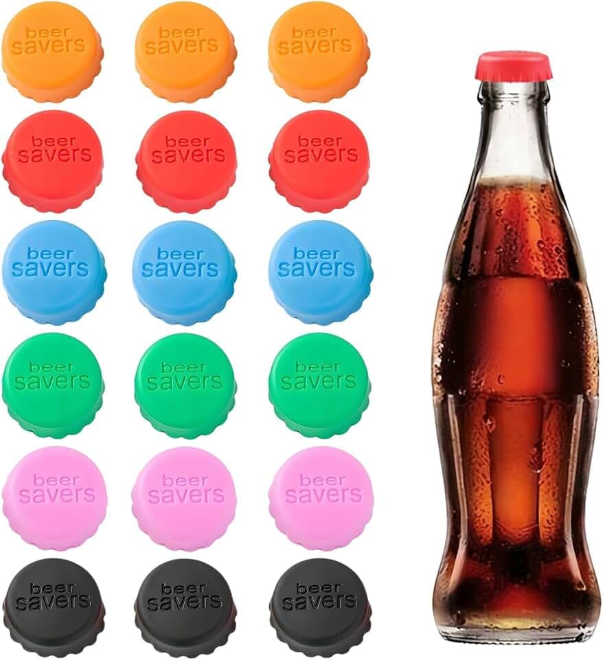 18 Pezzi Tappi di Silicone per Bottiglie di Vetro, Compatibile con Bottiglie e Bevande, Riutilizzabile, per Mantenere Fresche le Bevande