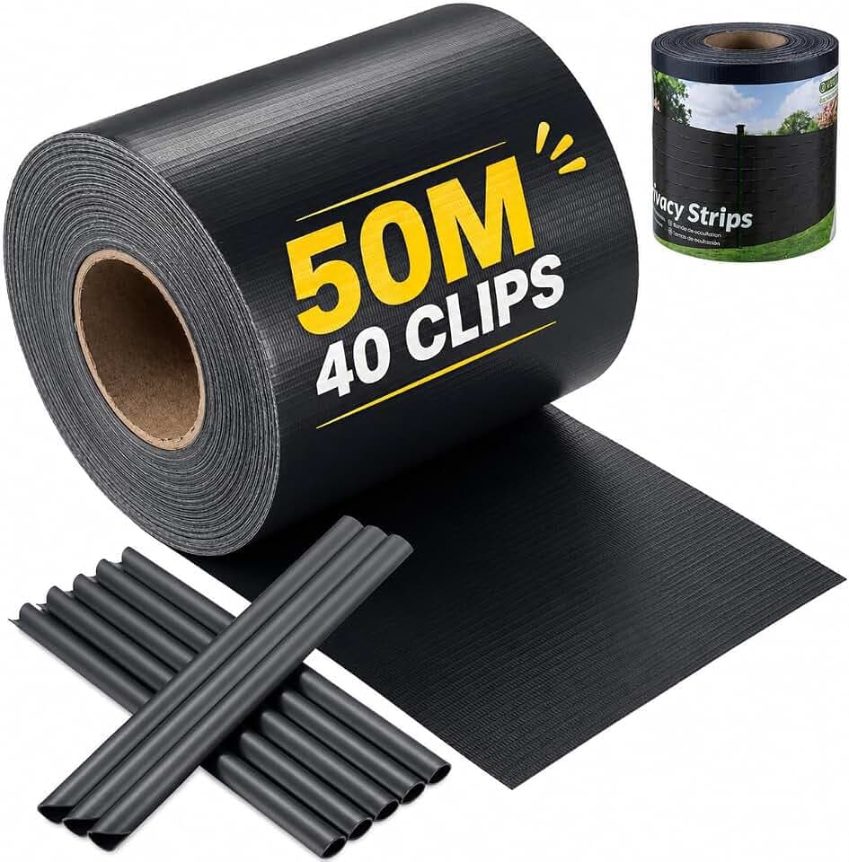 Velway Strisce Frangivista in PVC per Recinzione a Doppio Picchetto 450g/m²