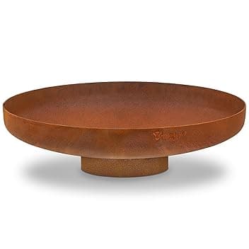 BBQ-Toro Braciere Ø 80 cm | effetto ruggine | Braciere da esterno con gamba di supporto | Braciere in ruggine | Braciere per il giardino, braciere, Garden Fire Pit, Fire Bowl