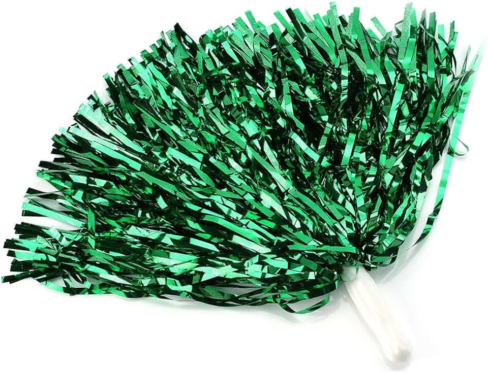 Srliya 7 Colori 6 Pezzi PON PON da Cheerleader Accessori da Ballo per Feste Pompon Sportivi Cheer (Verde)