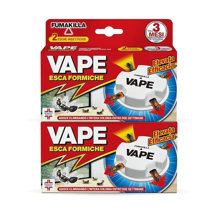 Insetticida Vape Antiformiche - 2 Confezioni da 2 Esche Per Uso In Spazi Interni e Esterni