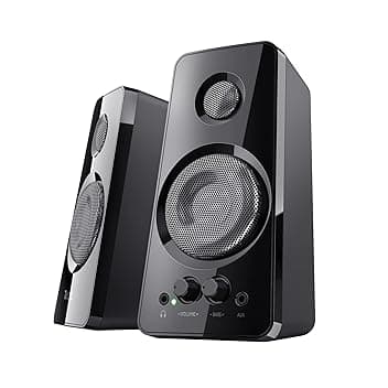 Trust Tytan Set di Casse per PC Fisso 2.0, 36 W, Altoparlanti con Alimentazione USB, Jack AUX 3.5 mm, Connessione Cuffie, Casse PC per Computer, Portatile, Tablet, Telefono - Nero