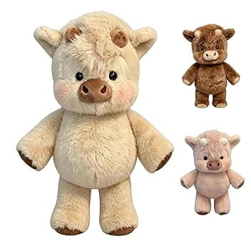 Peluche Che Corre, 45cm Peluche Di Cinghiale, Peluch Mucca, Vitello Che Corre Morbido Giocattolo, Bambola Da Collezione A Forma Di Pecora In Cartone Peluch Animato Per Ragazzi E Ragazze (B)