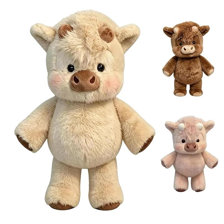 Peluche Che Corre, 45cm Peluche Di Cinghiale, Peluch Mucca, Vitello Che Corre Morbido Giocattolo, Bambola Da Collezione A Forma Di Pecora In Cartone Peluch Animato Per Ragazzi E Ragazze (B)
