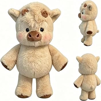 Running Highland Cow Plush - 45cm Adorabile Animale Peluche Muccas Pelosa Per Alleviare Lo Stress, Peluche Cinghiale Che Corre Vitello Che Corre Per Ragazzi E Ragazze, Cuscini In Peluches Cinghiale