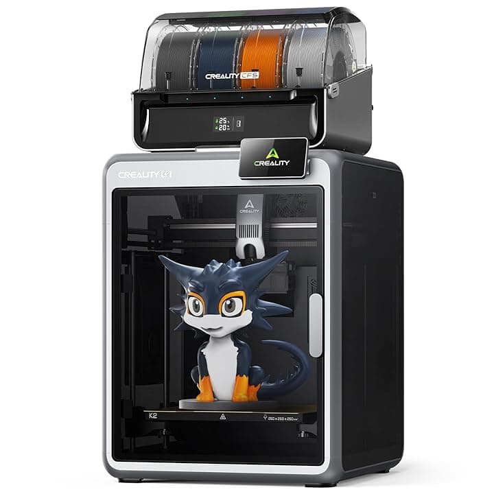Creality K2 Combo (A), Stampante 3D Multicolore con CFS, Max 600 mm/s, Livellamento Automatico, Stampa Silenzios & Ventola Ausiliaria, Ugello 300 °C, Volume Stampa 260x260x260 mm
