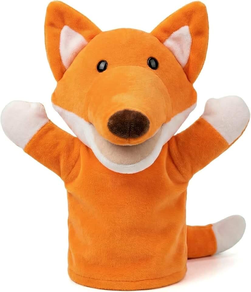 Marionette per bambini neonato Contiene lupo, tigre, leone, scimmia, bocche aperte mobili Perfette per narrativa, insegnamento, età prescolare, regalo di compleanno