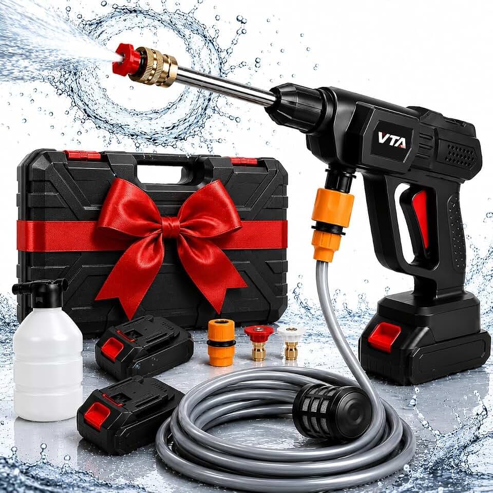 Idropulitrice a batteria 42V 8000Mah Idropulitrice portatile con 2 batterie Idropulitrice ad alta pressione a batteria per il lavaggio di auto Pulizia di pavimenti