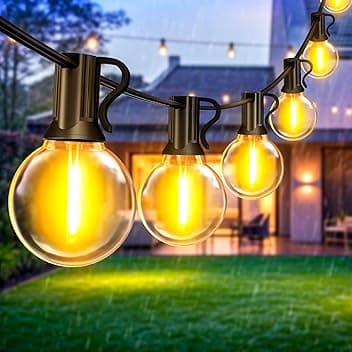 Catena Luminosa Esterno Luci Giardino - 10 Metri Lampadine LED Gazebo Luce Filo Illuminazione Terrazzo Luminose Lucine Esterni Lampade Balcone Fili Fila Ghirlanda Luminarie Interno Outdoor light