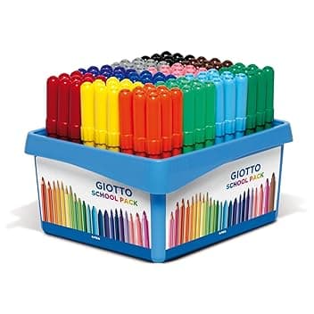 GIOTTO Turbo Maxi - Confezione per la Scuola da 108 Pennarelli a Punta Larga, 5mm, Colori Assortiti