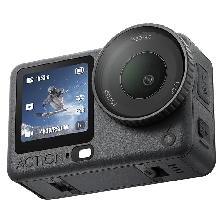 DJI Osmo Action 6 Combo Standard, action cam con sensore quadrato 1/1,1″, apertura variabile, resistente al freddo, batteria da 4 ore, fotocamera 8K ideale per la cattura rapida di momenti emozionanti